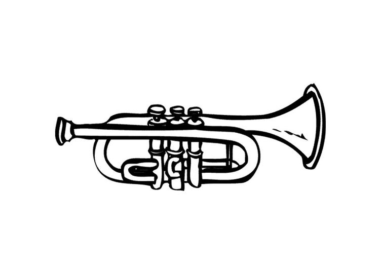 Målarbild trumpet