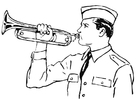 Målarbild trumpet