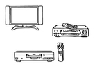 Målarbild tv-skÃ¤rm, videospelare, dvd-spelare