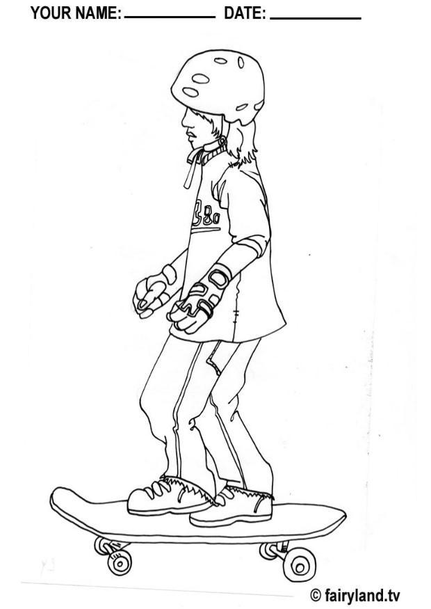 Målarbild Ung skatare