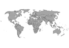 F�rgl�ggningsbilder världskarta med gränser