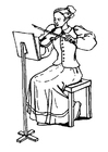 malarbild violinist