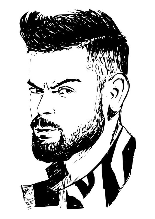 Målarbild Virat Kohli