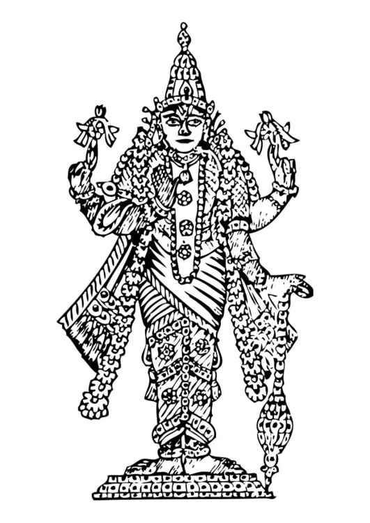 Målarbild Vishnu