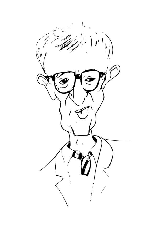 Målarbild Woody Allen