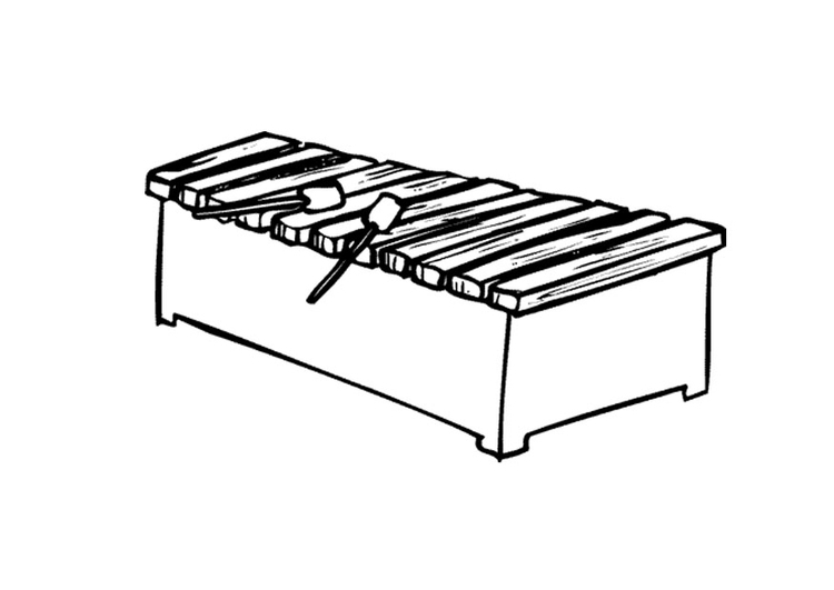 Målarbild xylofon