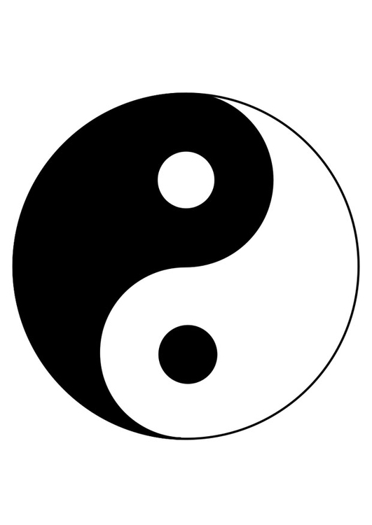 Målarbild Yin Yang