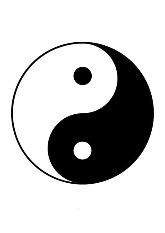 Målarbild yin yang