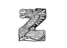 Målarbild z-zebra