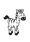 Målarbild zebra