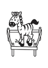 Målarbild zebra