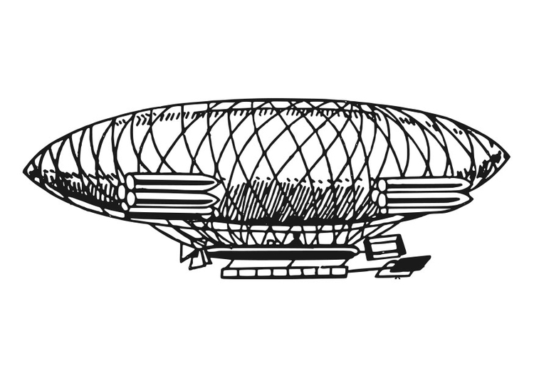 Målarbild zeppelin